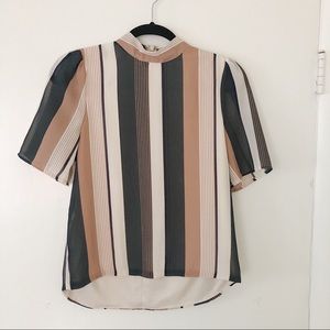 Mock turtle neck top